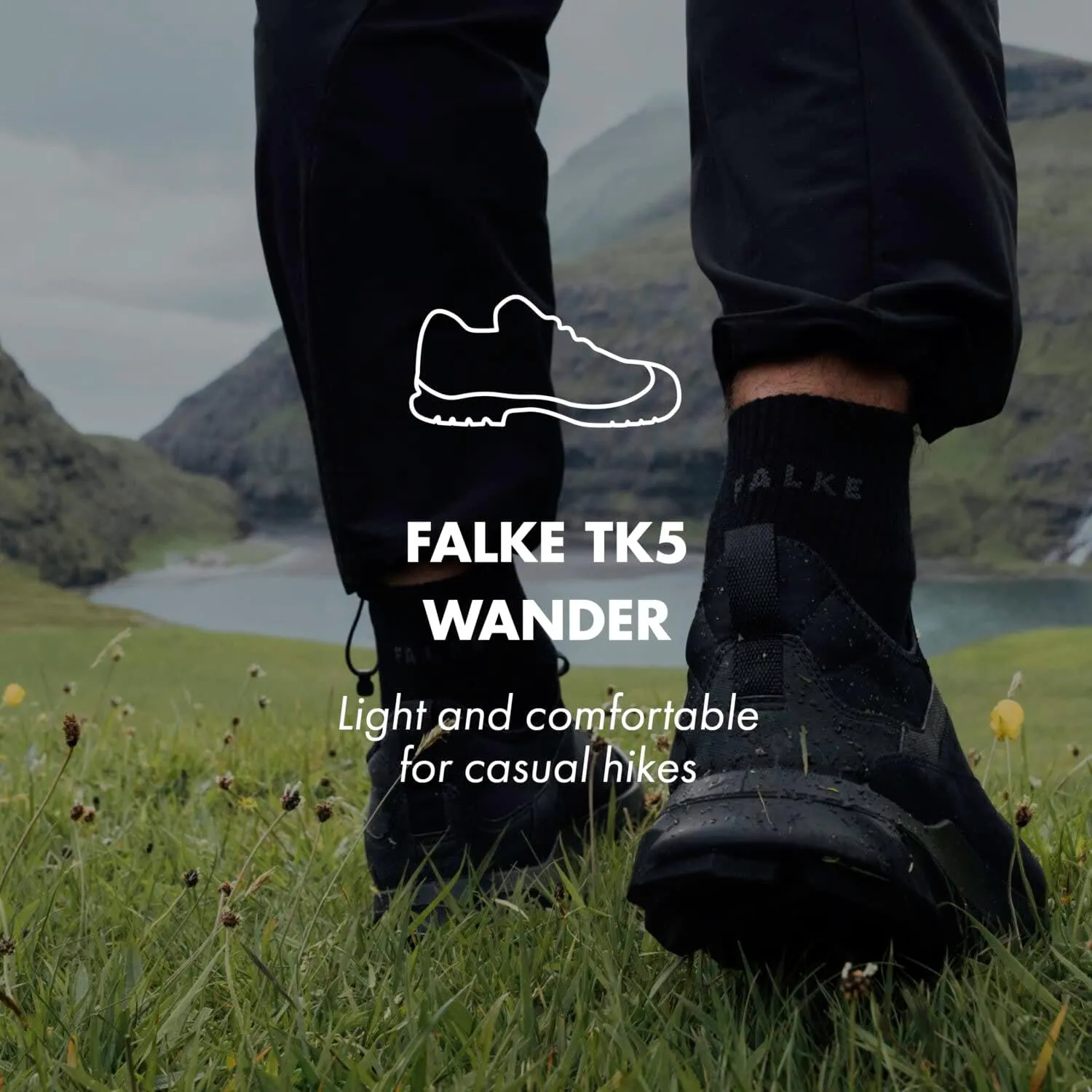 FALKE Men's TK5 Wander Short Hiking Socks, Lightweight Quarter, 1 Pair