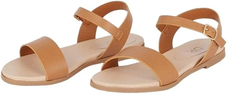 Faye Sandals Ankle Strap Adjustable Buckle Flat for Women