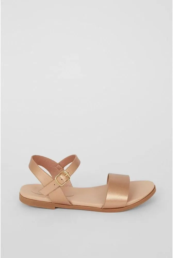 Faye Sandals Ankle Strap Adjustable Buckle Flat for Women