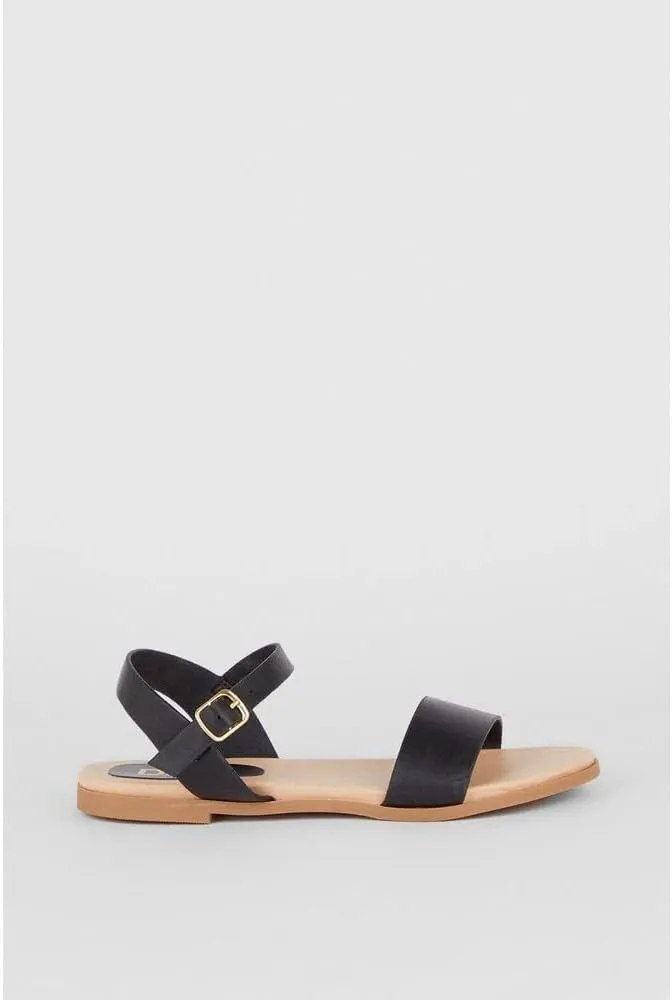 Faye Sandals Ankle Strap Adjustable Buckle Flat for Women