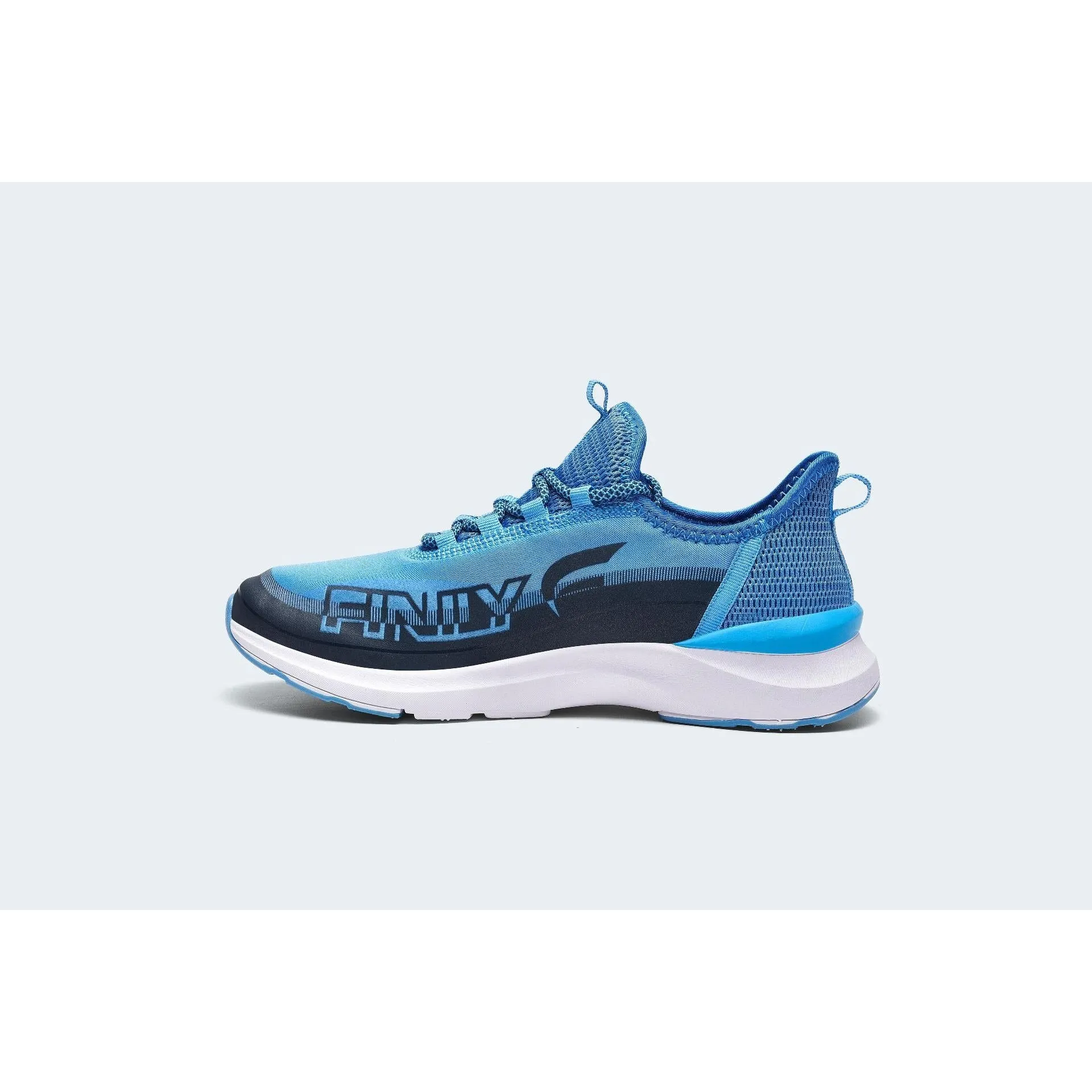 Finily Martina Womens Lace-up Trainer with Two-Tone Outsole - Blue