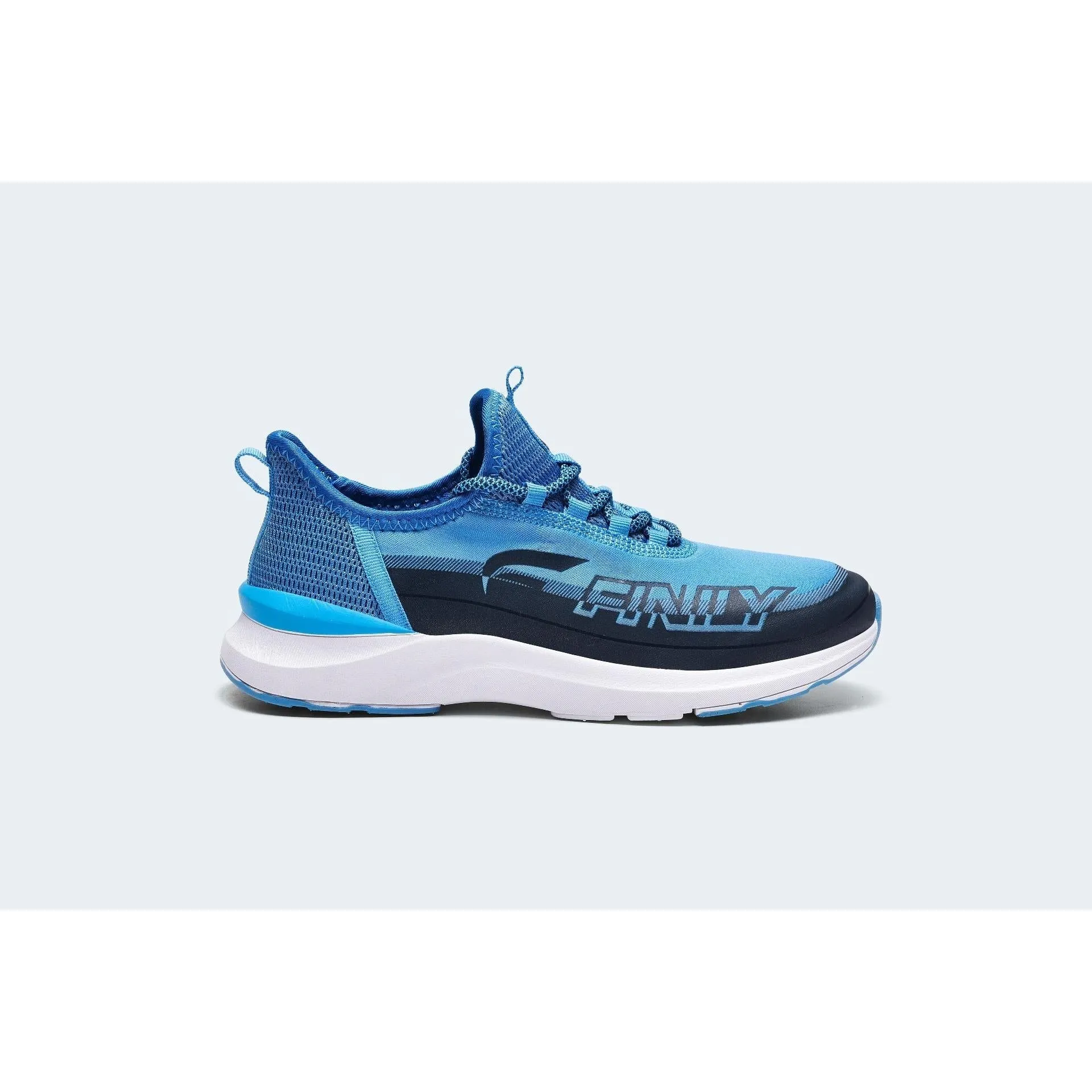 Finily Martina Womens Lace-up Trainer with Two-Tone Outsole - Blue