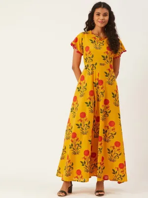 Flowers And Leaves In Yellow