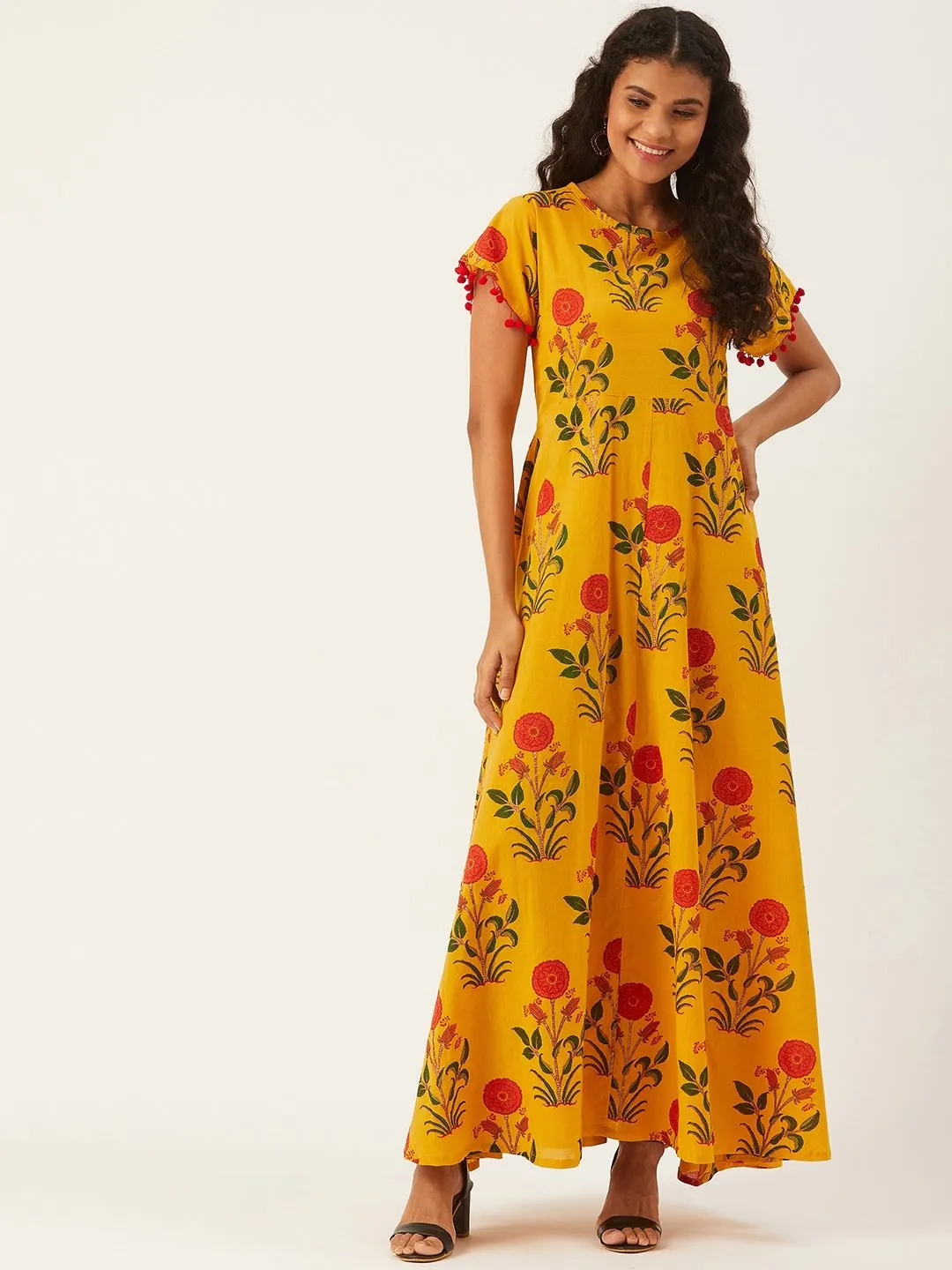 Flowers And Leaves In Yellow