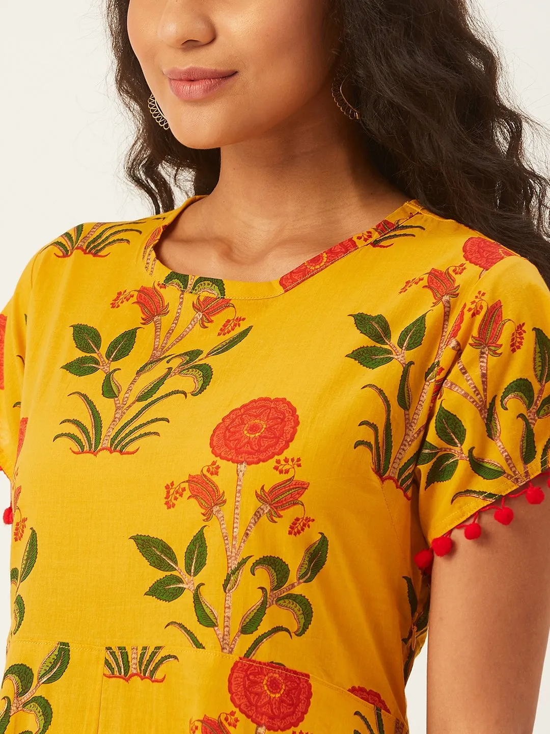 Flowers And Leaves In Yellow