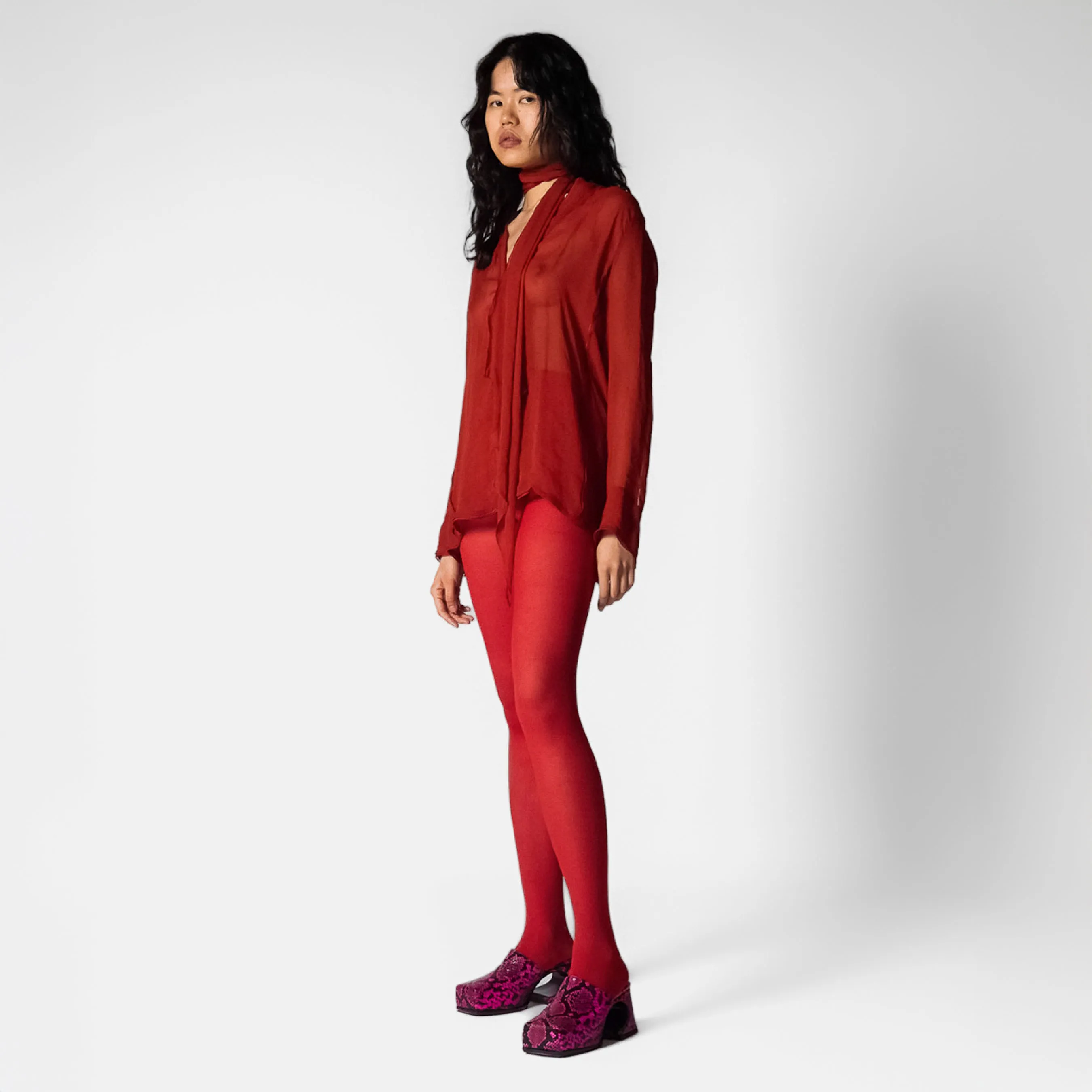 Fuchsia Snake Sassy Mule