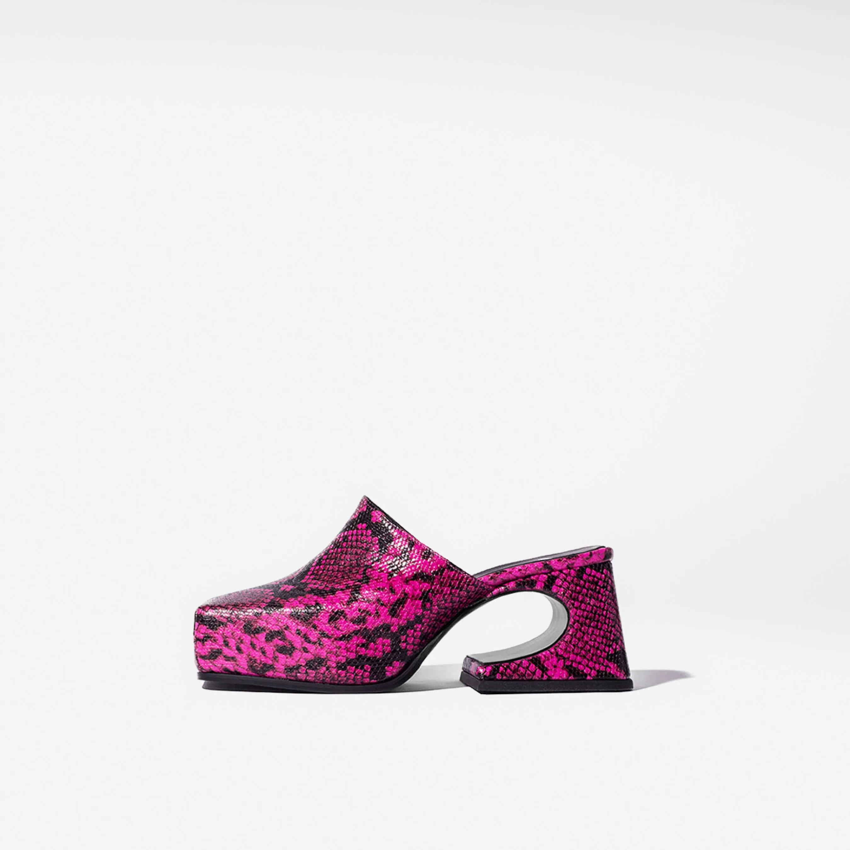 Fuchsia Snake Sassy Mule