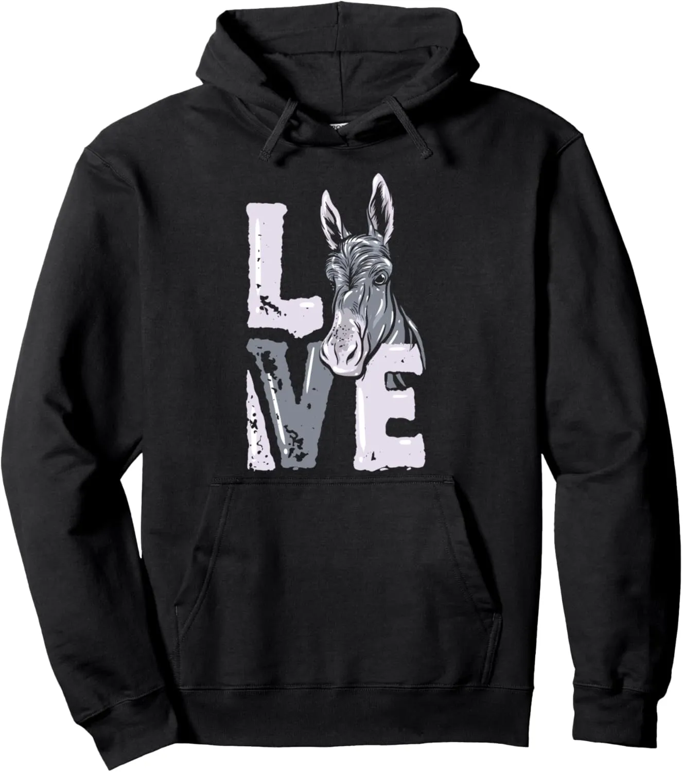 Funny Donkey Animal Mule - Love Donkeys Pullover Hoodie