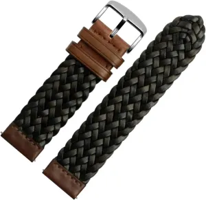 Genuine Leather Braided Watch Strap Men Women Universal Quick Release Cowhide Wrist Band Bracelet Accessories