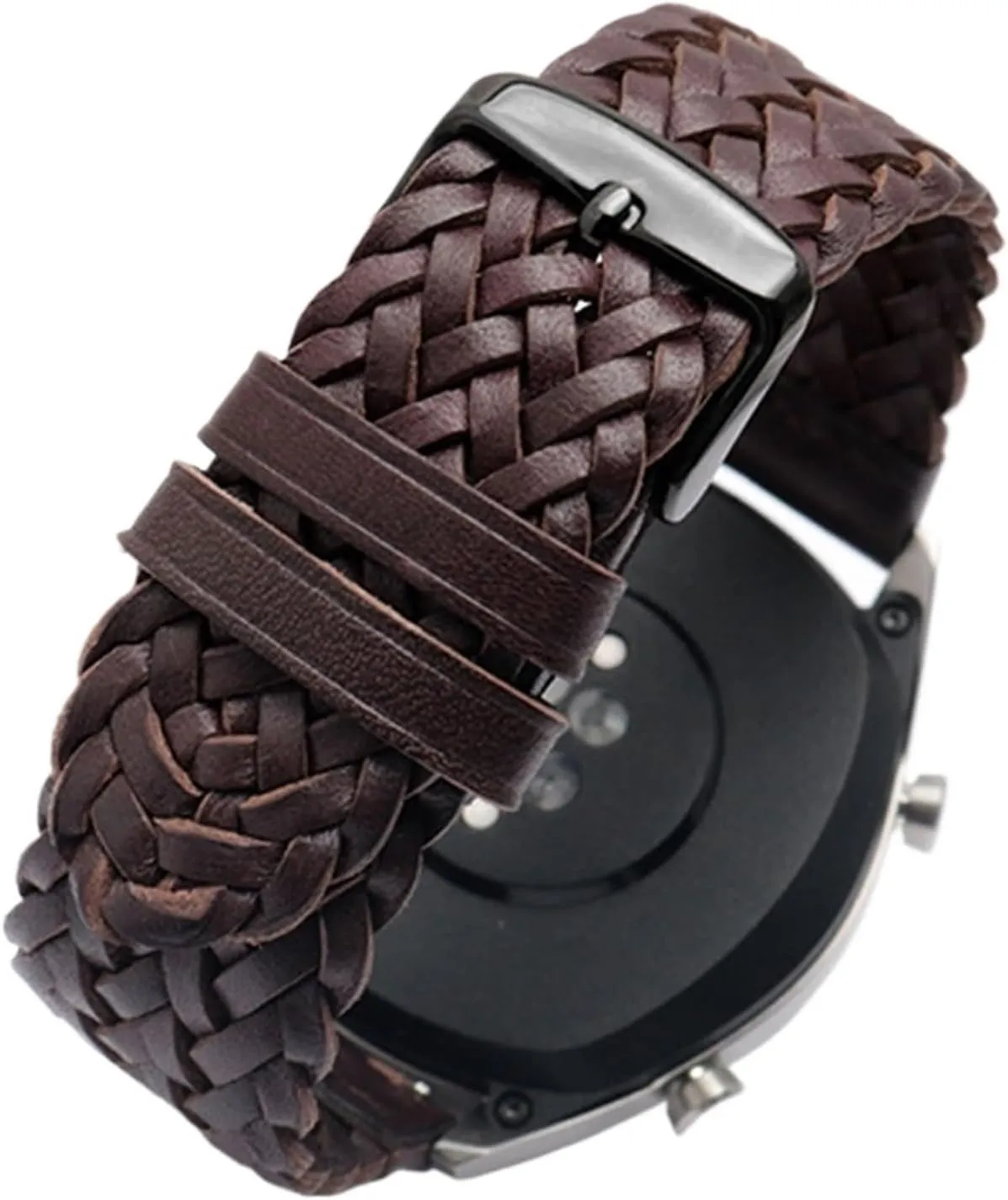 Genuine Leather Braided Watch Strap Men Women Universal Quick Release Cowhide Wrist Band Bracelet Accessories