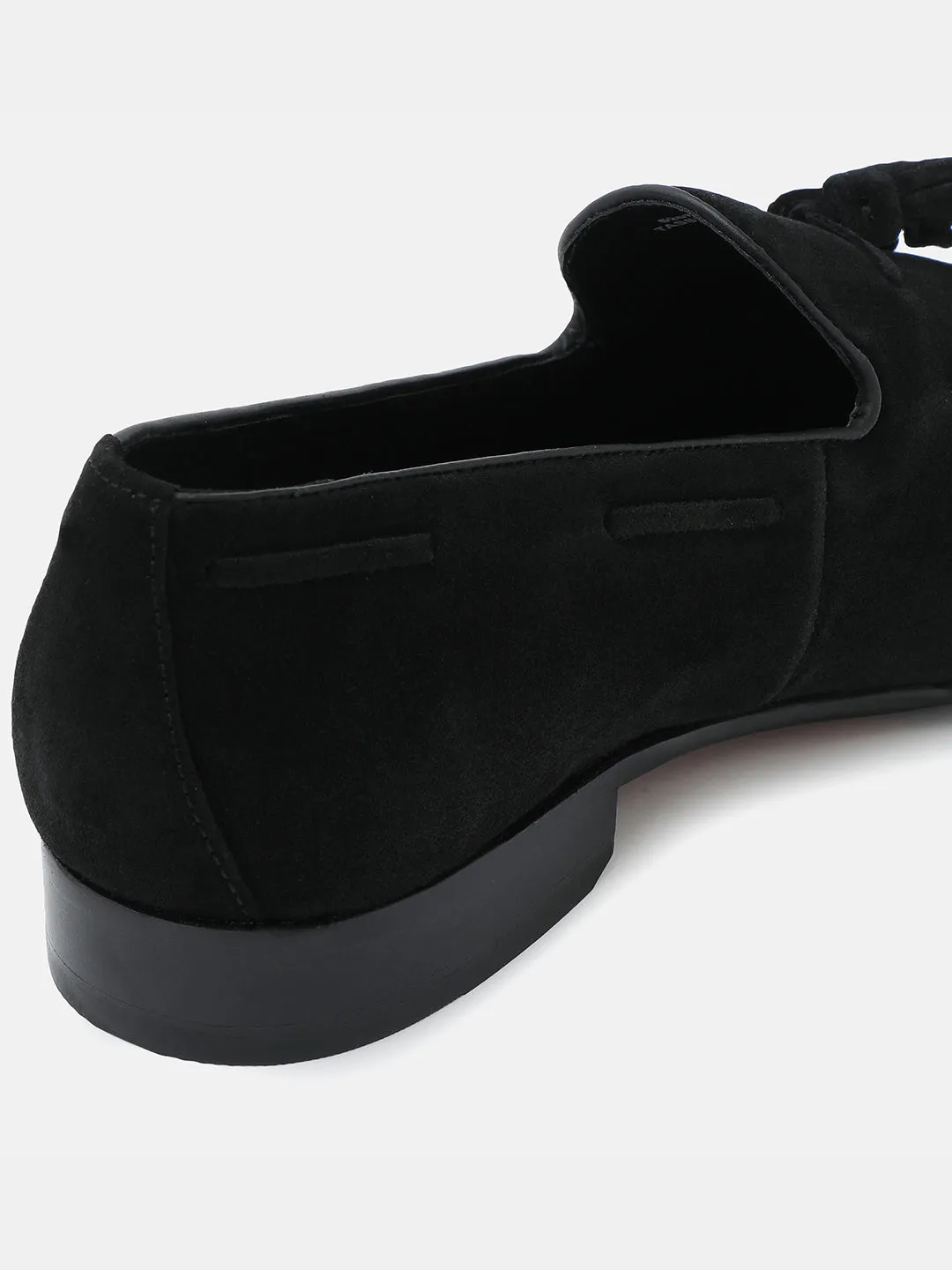 Gordon And Bros Suede Black Men Tassel Loafer
