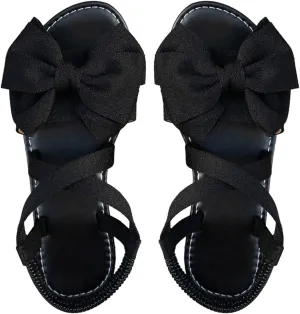 GORGLITTER Women's Ankle Strap Bow Sandals Criss Cross Open Toe Bowknot Dressy Beach Flat Sandals 2025