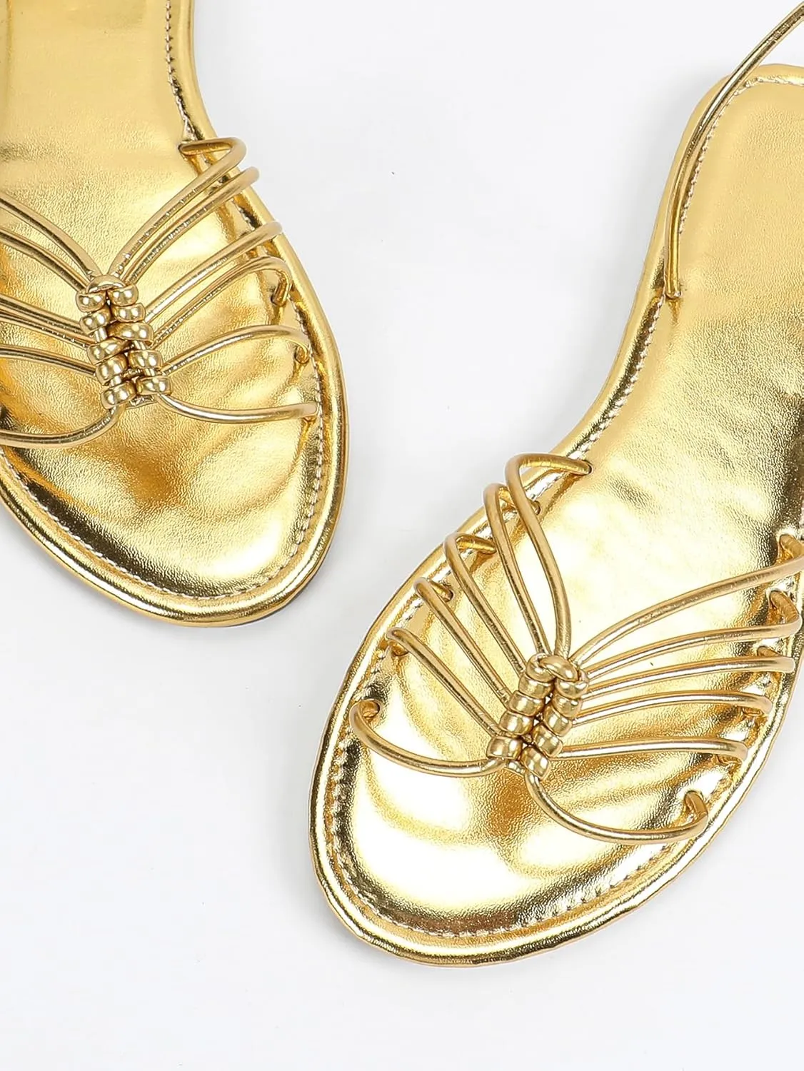 GORGLITTER Women's Braided Lace Up Flat Sandals Tie Up Strappy Sandals Open Toe Dressy Slide Sandals