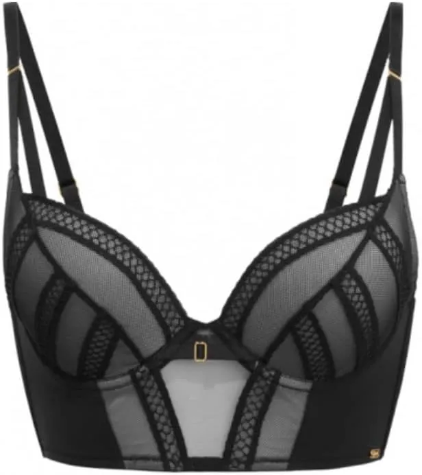 Gossard Women's Shadow Mesh Longline Plunge Bra