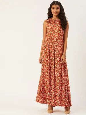 Halter In Orange And Mustard
