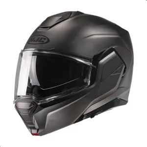 HJC i100 Solid Modular Motorcycle Helmet with HJ-36 Pinlock Shield, DOT Approved (Semi Flat Titanium, Medium)