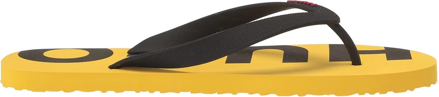 HUGO Men's Bold Logo Flip Flops