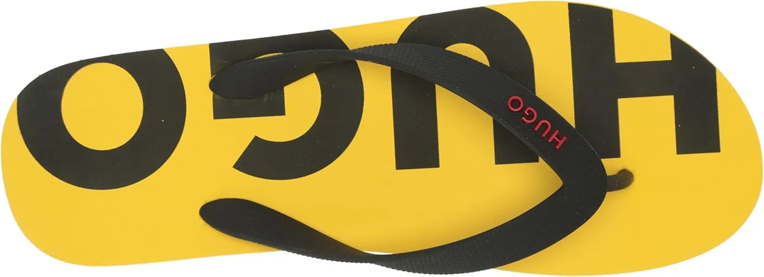 HUGO Men's Bold Logo Flip Flops