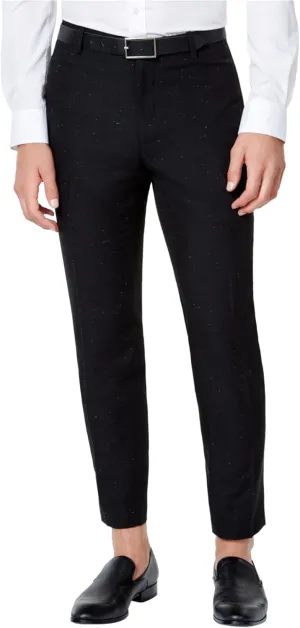 INC International Concepts Men's Slim-Fit Ankle-Length Pants Deep Black (34W-32L)