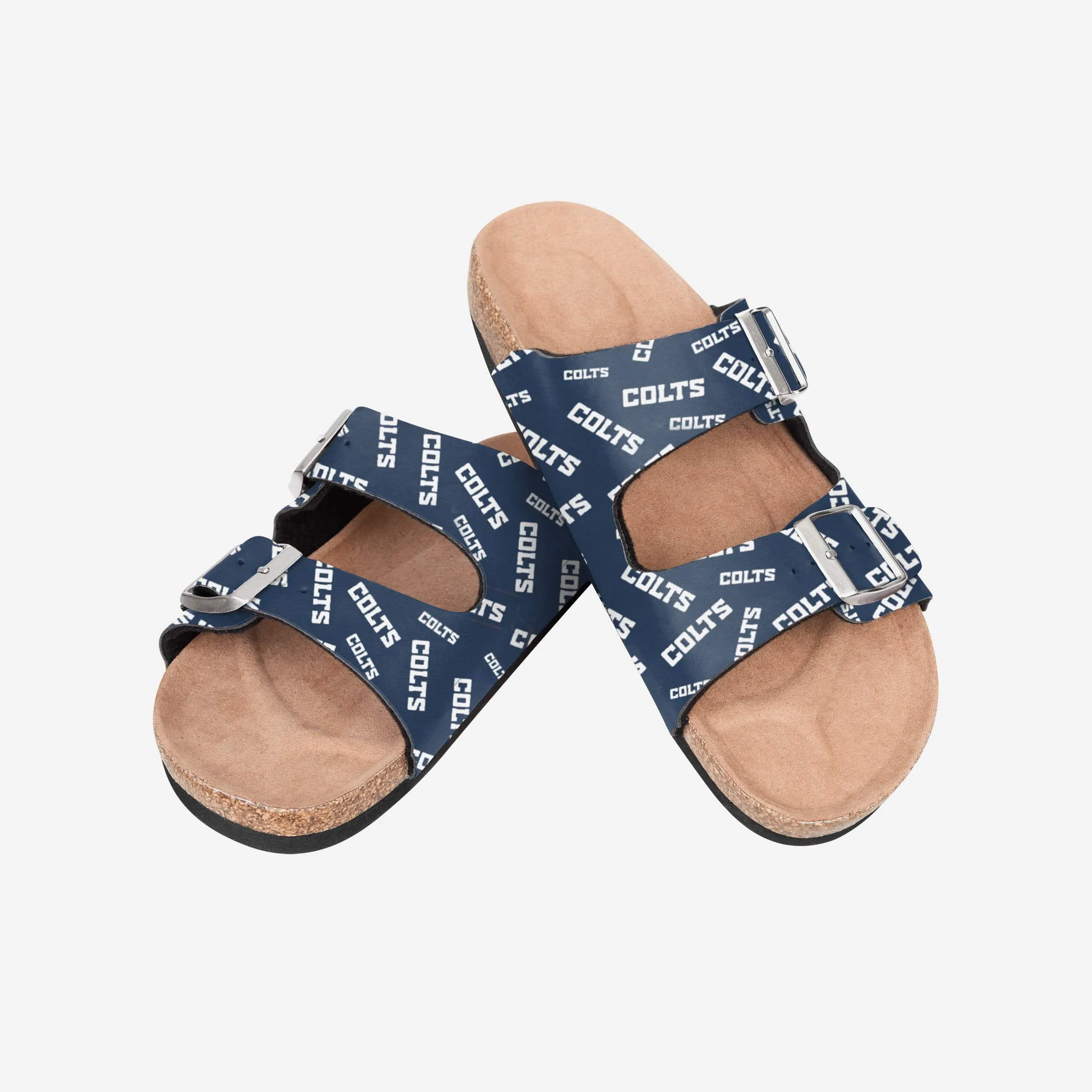 Indianapolis Colts Womens Mini Print Double Buckle Sandal