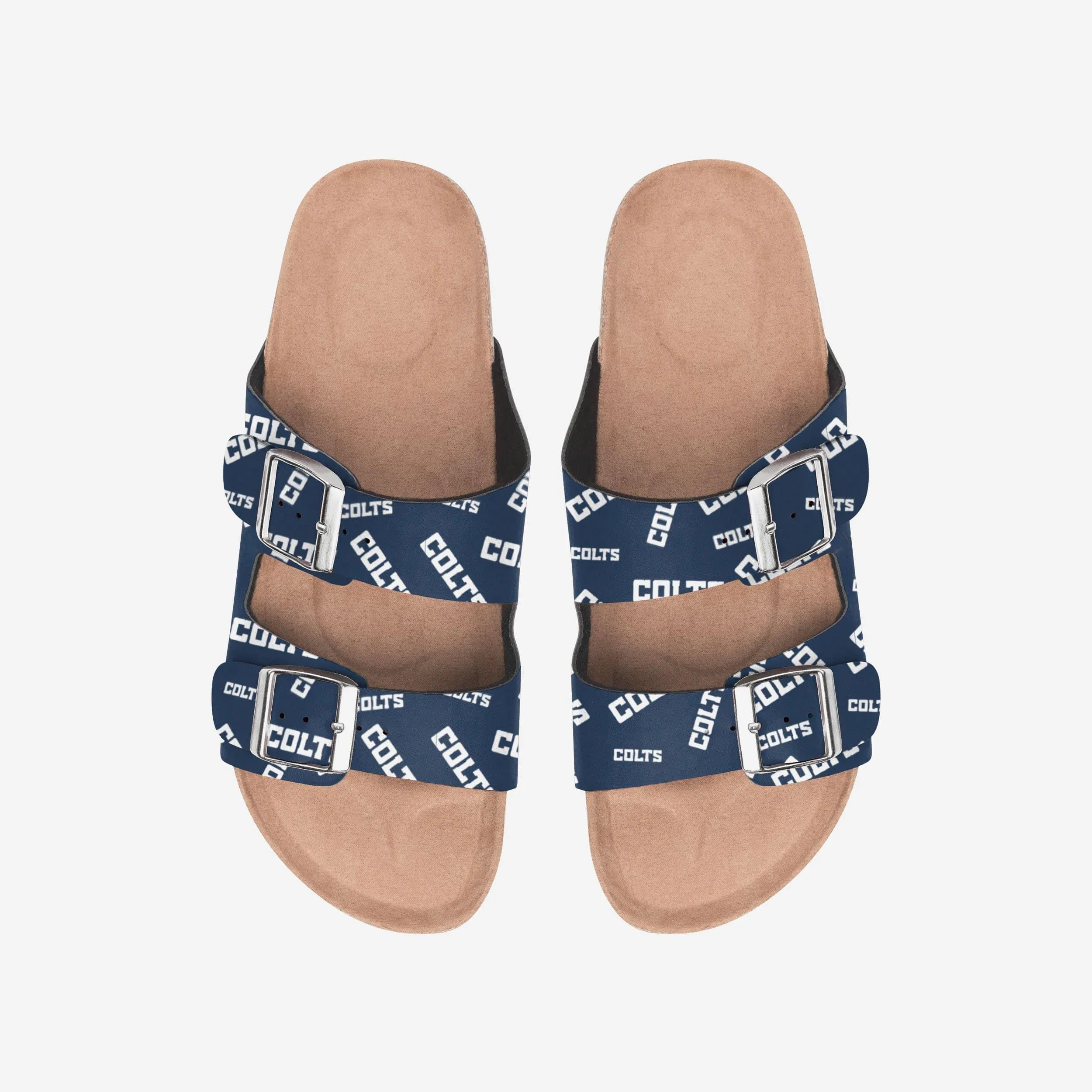 Indianapolis Colts Womens Mini Print Double Buckle Sandal