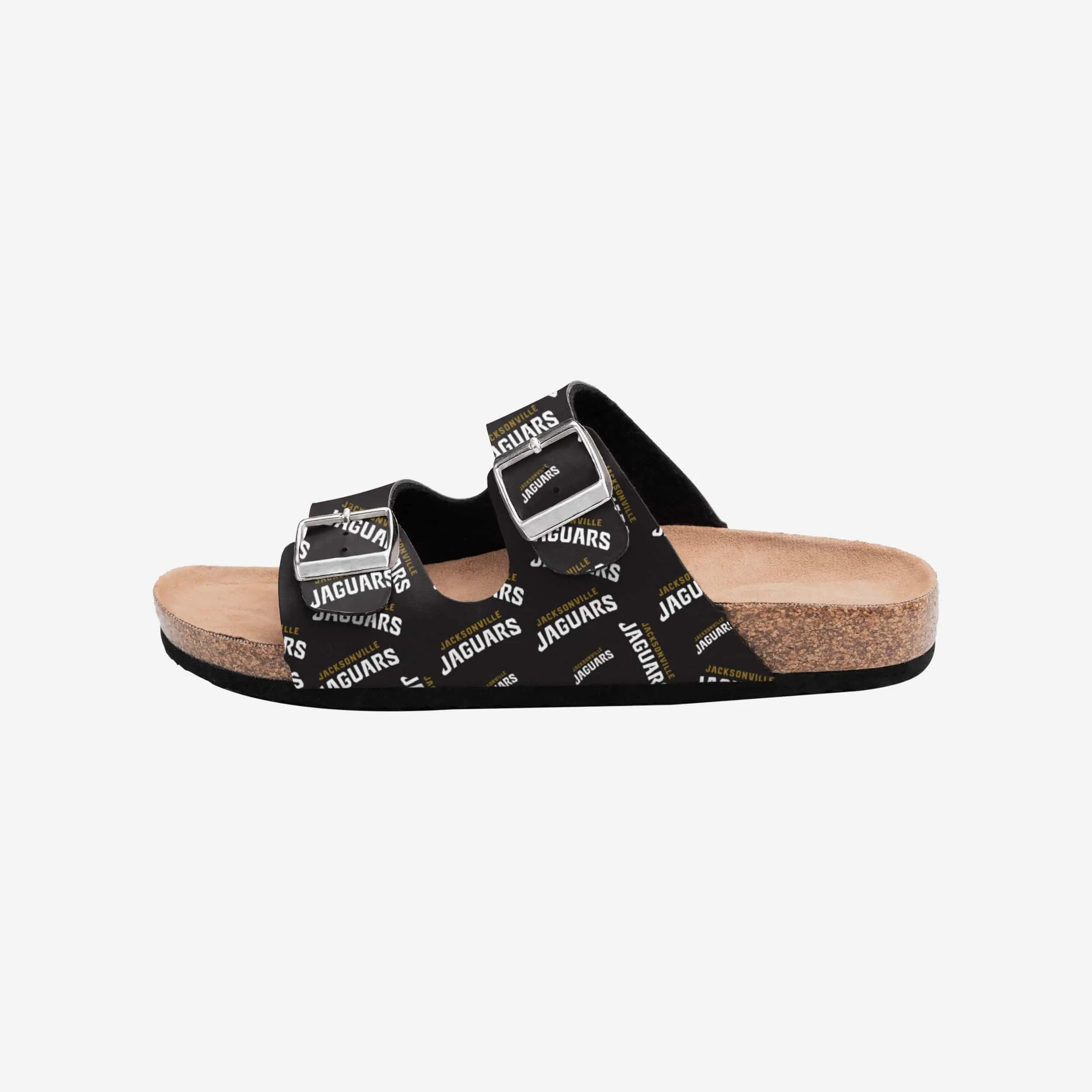 Jacksonville Jaguars Womens Mini Print Double Buckle Sandal