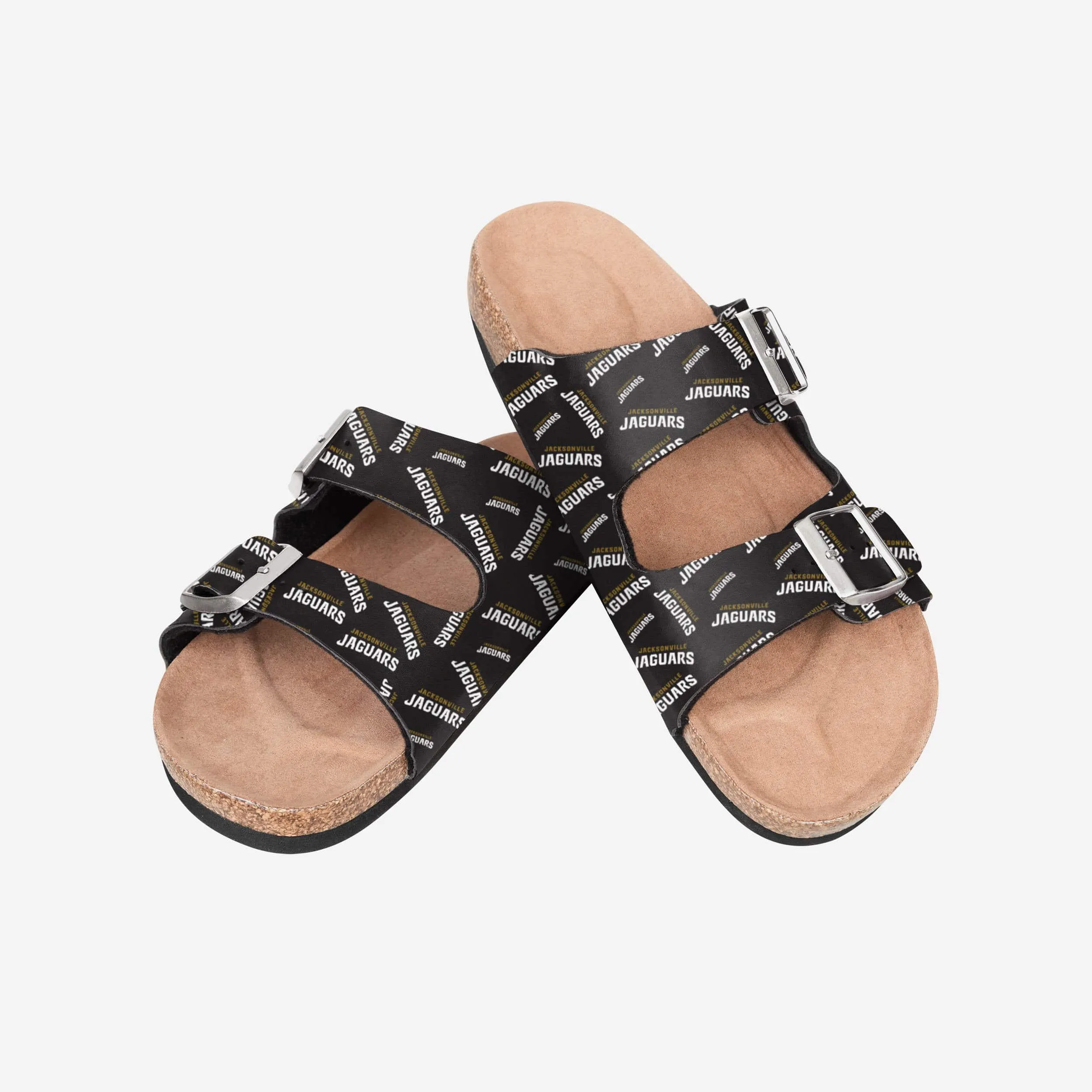 Jacksonville Jaguars Womens Mini Print Double Buckle Sandal