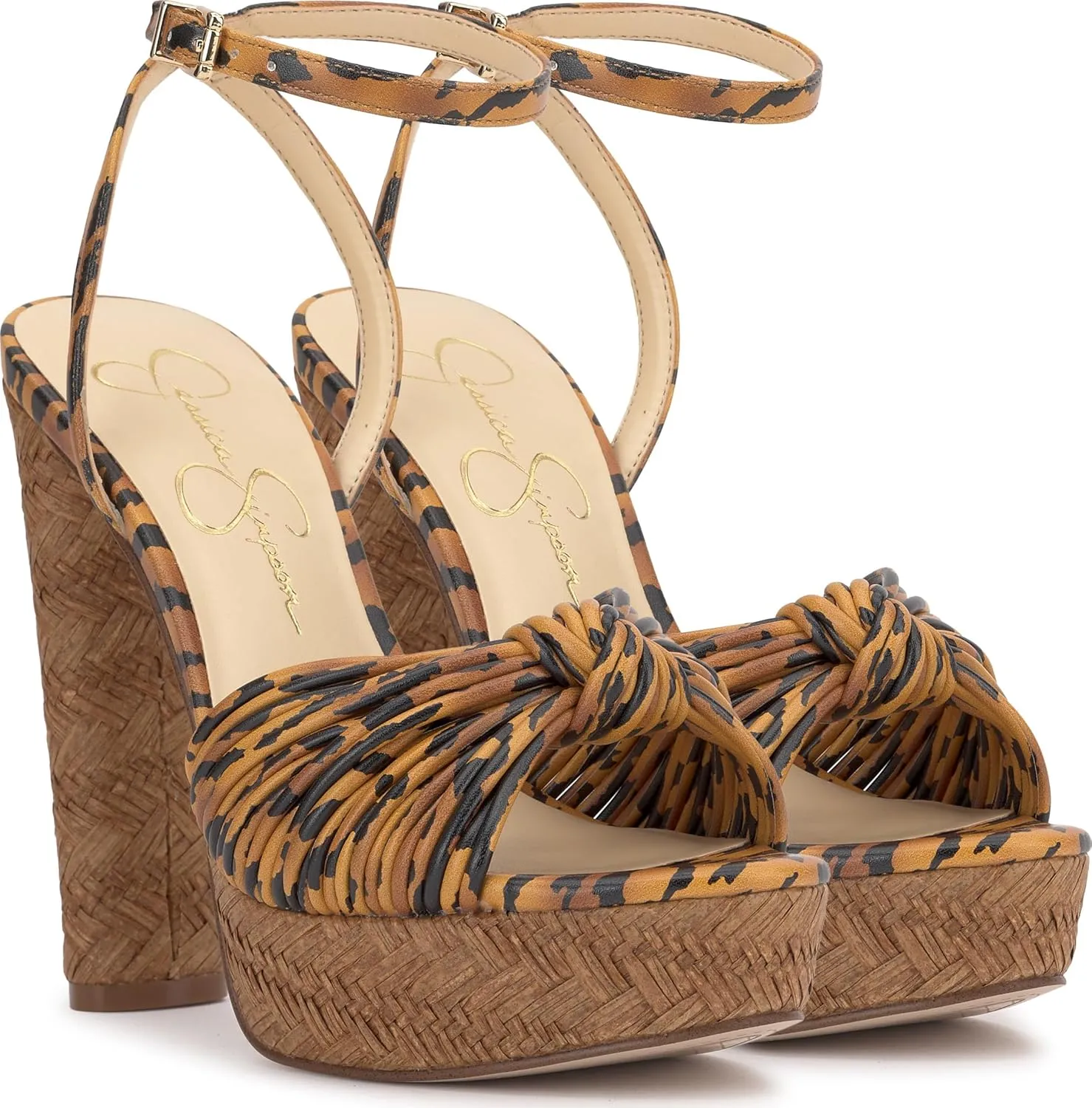 Jessica Simpson Womens Block Heel Ankle Strap