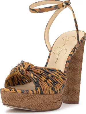 Jessica Simpson Womens Block Heel Ankle Strap