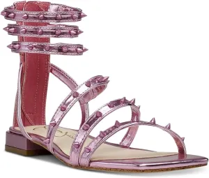 Jessica Simpson Womens Cenedra Studded Faux Leather Ankle Strap