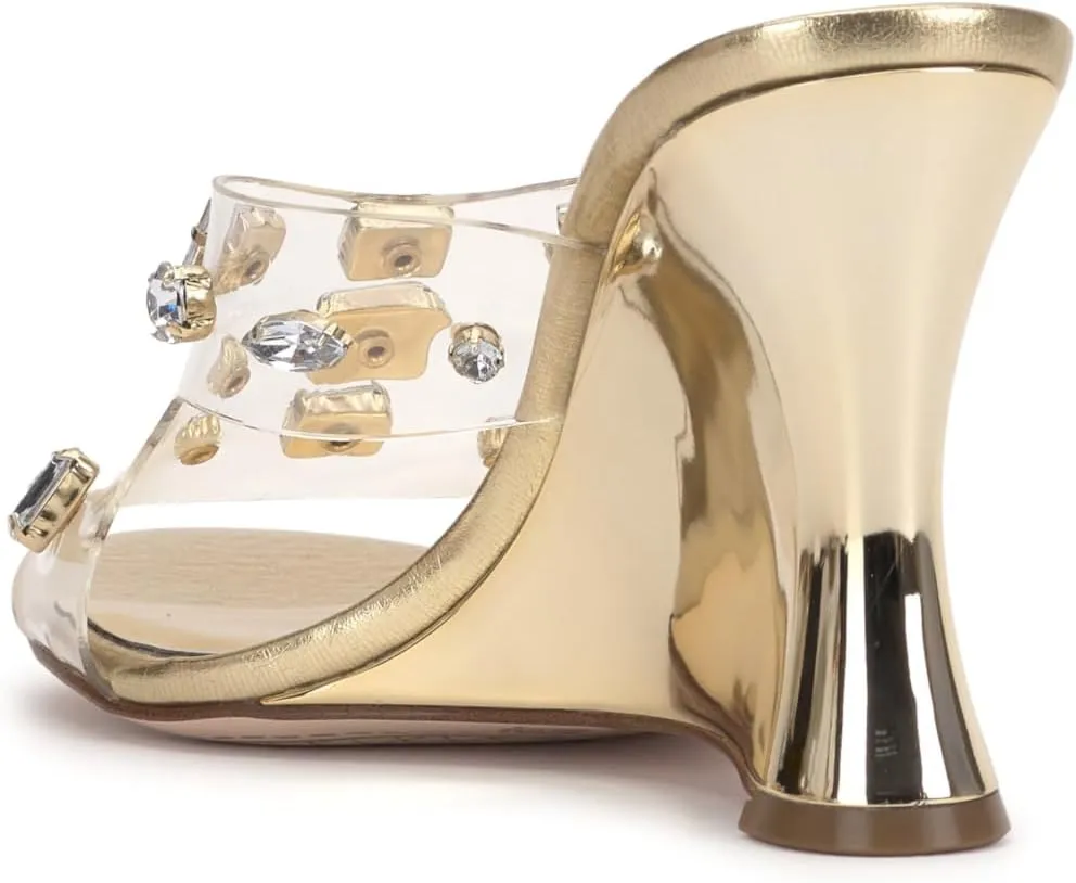 Jessica Simpson Womens Ganisa Stiletto Tranclucent Wedge Sandals
