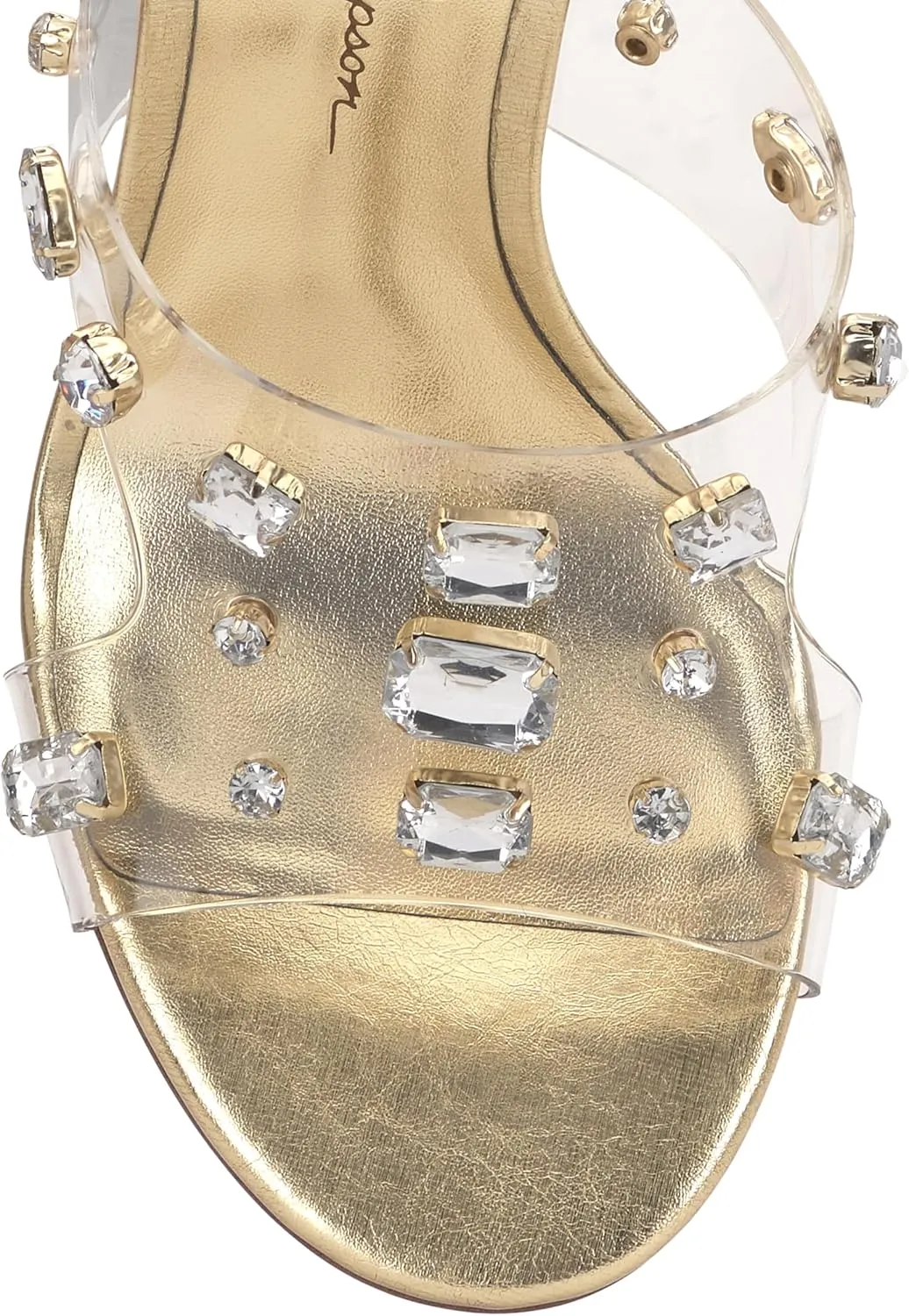 Jessica Simpson Womens Ganisa Stiletto Tranclucent Wedge Sandals