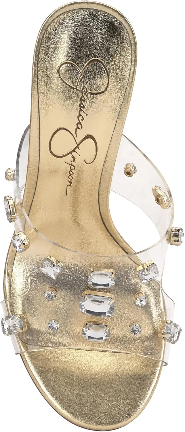 Jessica Simpson Womens Ganisa Stiletto Tranclucent Wedge Sandals