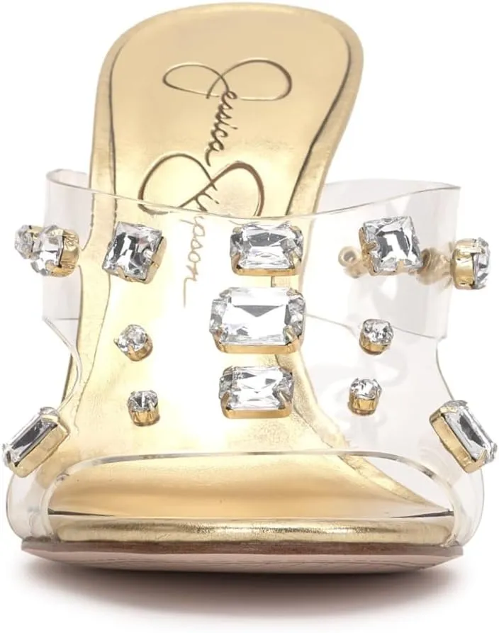 Jessica Simpson Womens Ganisa Stiletto Tranclucent Wedge Sandals