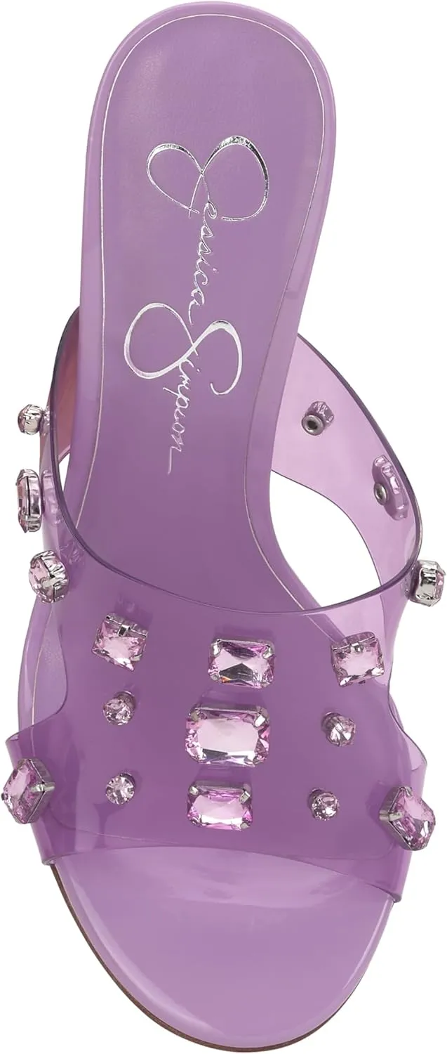 Jessica Simpson Womens Ganisa Stiletto Tranclucent Wedge Sandals