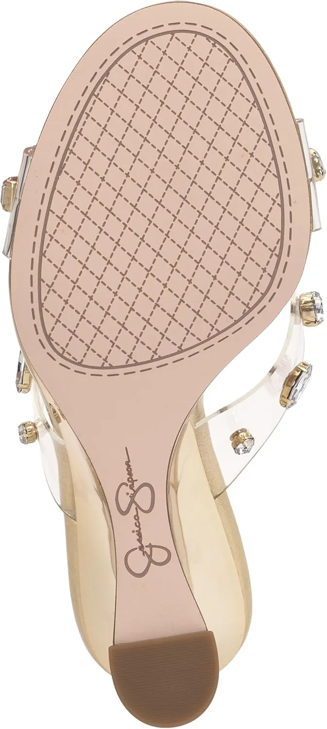 Jessica Simpson Womens Ganisa Stiletto Tranclucent Wedge Sandals
