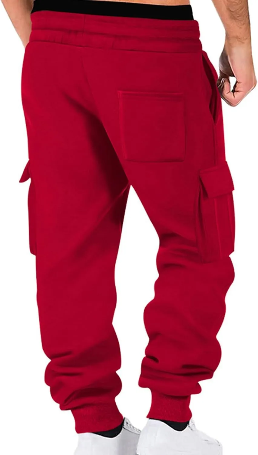 Joggers for Men Slim-Fit Joggers Sweatpant Training Sports Pull On Pant Comfort Soft Jogging Bottoms