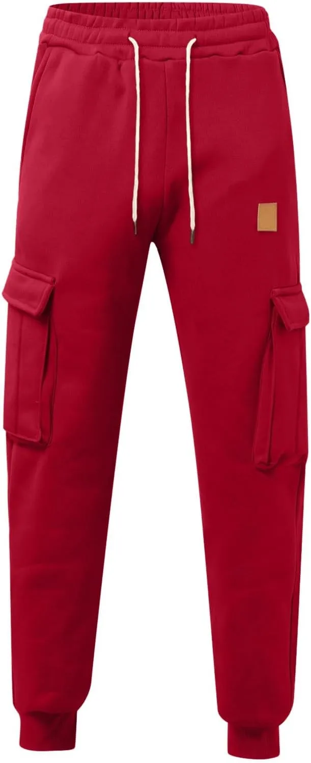 Joggers for Men Slim-Fit Joggers Sweatpant Training Sports Pull On Pant Comfort Soft Jogging Bottoms