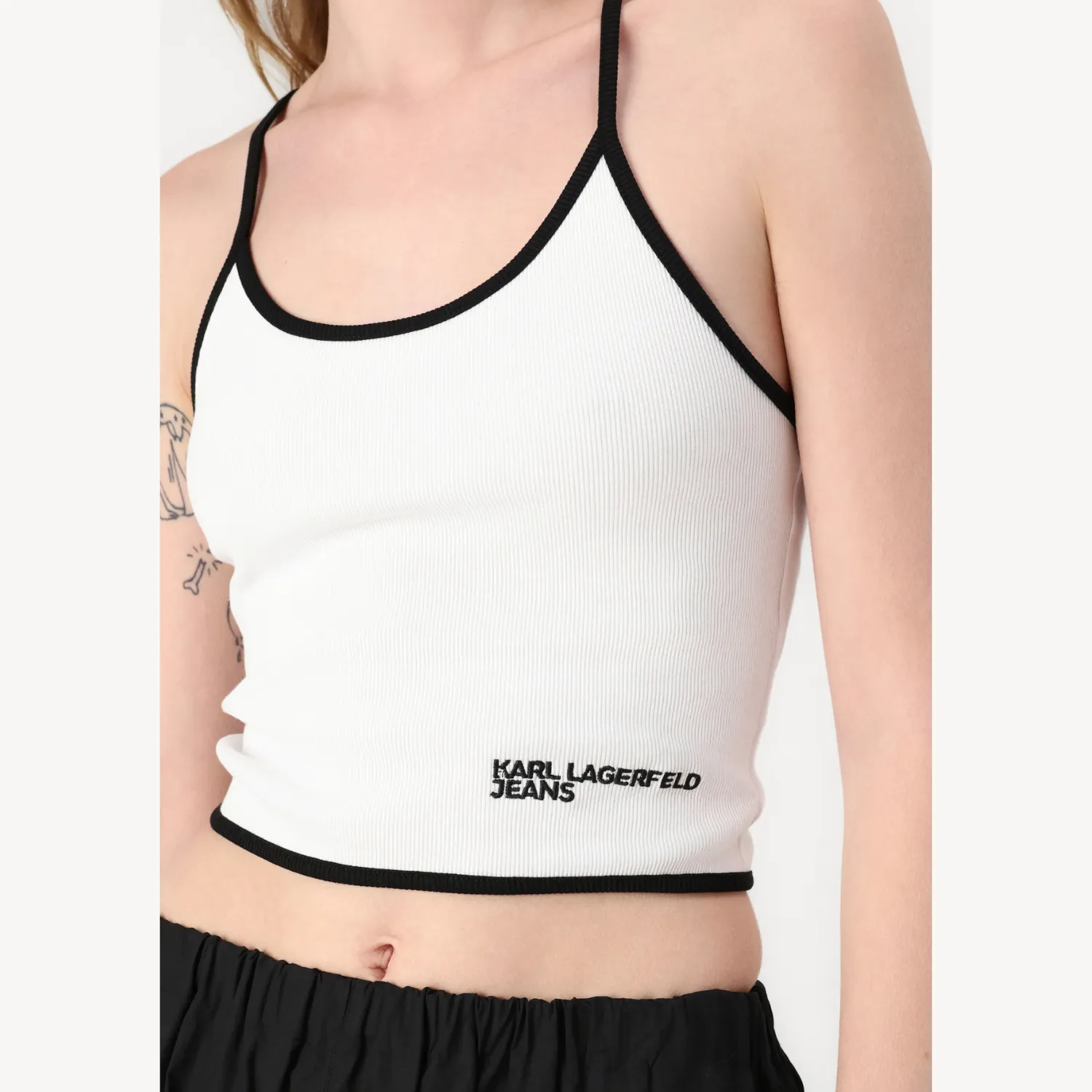 KARL LAGERFELD JEANS CONTRAST BINDING TANK TOP