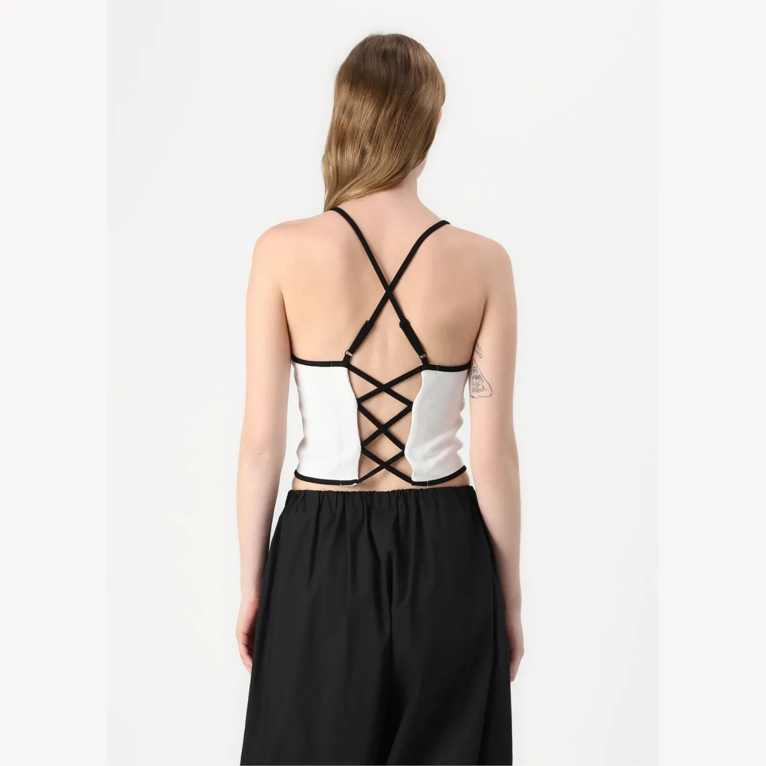 KARL LAGERFELD JEANS CONTRAST BINDING TANK TOP