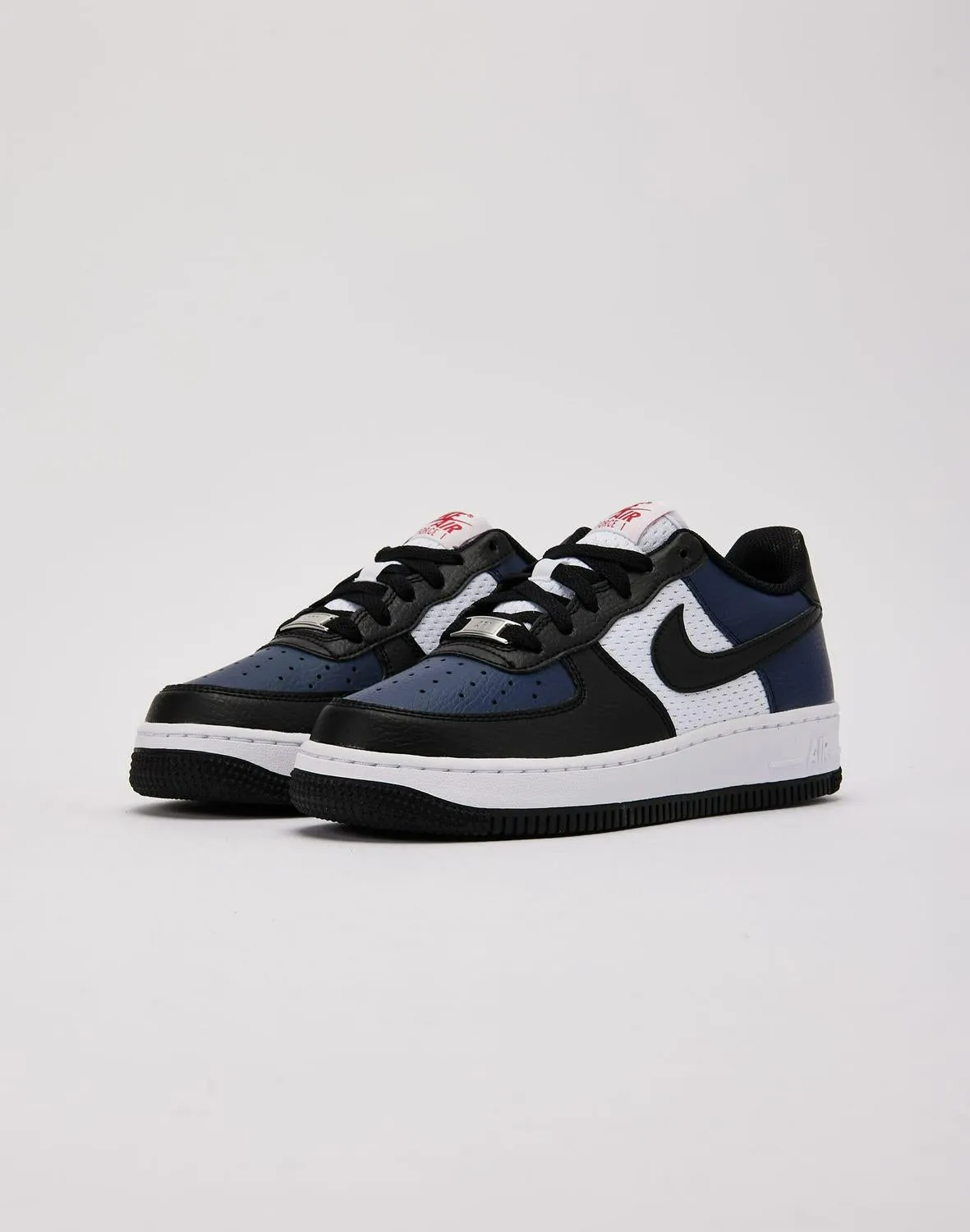 Kids Nike Air Force 1 Low GS Navy Blue White Black HJ9201-400 Shoe Trainer