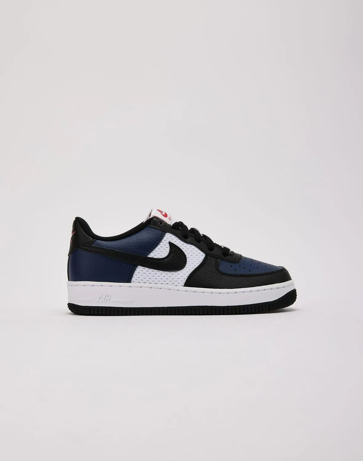 Kids Nike Air Force 1 Low GS Navy Blue White Black HJ9201-400 Shoe Trainer