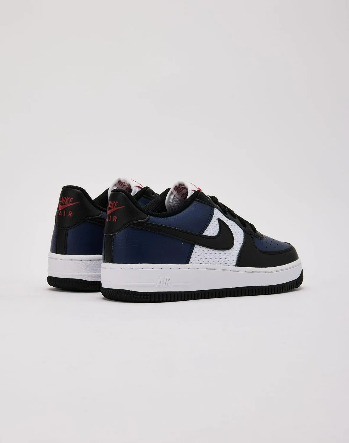 Kids Nike Air Force 1 Low GS Navy Blue White Black HJ9201-400 Shoe Trainer