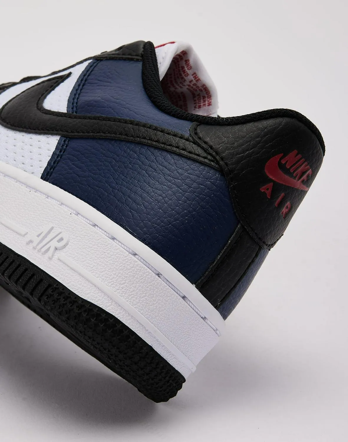 Kids Nike Air Force 1 Low GS Navy Blue White Black HJ9201-400 Shoe Trainer