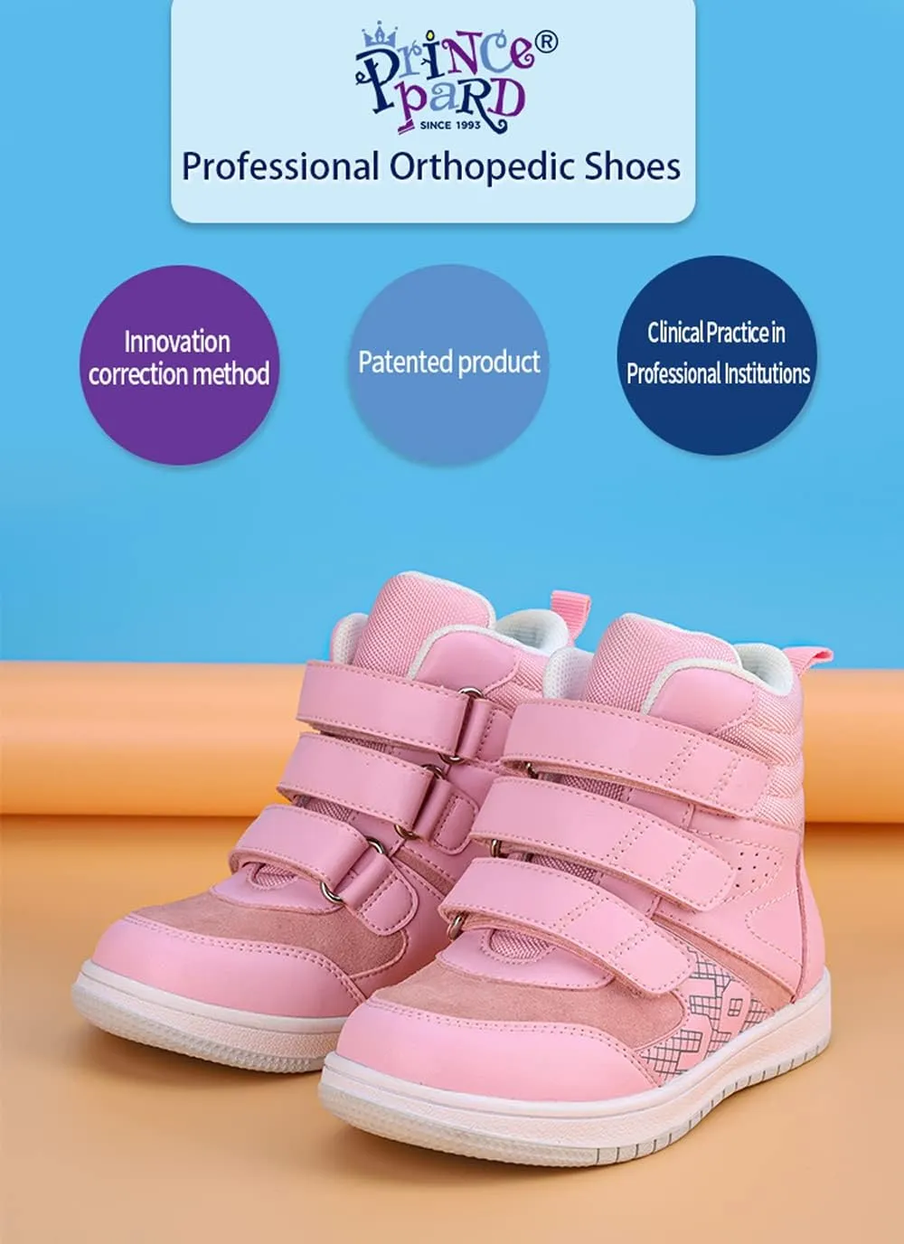 Kids Orthopedic Shoes,Toddlers Corrective High Top Boots with Arch and Ankle Support,Improve Children's Flat Feet and Valgus/varus