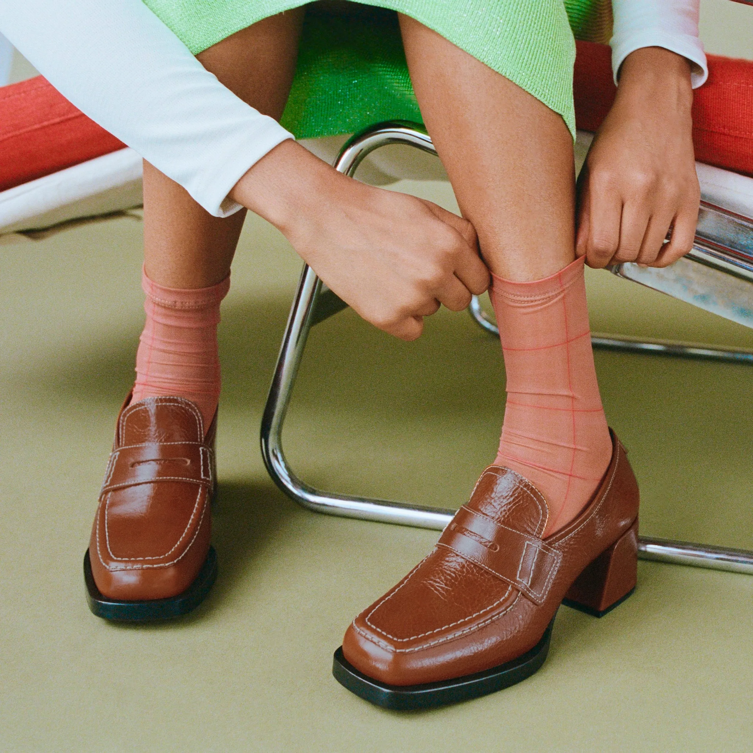 Kitty Loafer Tan Patent