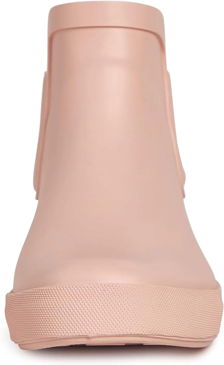 Laura Ashley Women's Rain Boots, Mid Cut Rubber Rain Boots for Women - Waterproof Flat Heeled Ankle Boots for Ladies