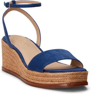 Lauren Ralph Lauren Women's Leona Suede Espadrille Wedge Sandal