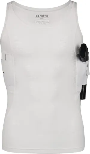 Lilcreek Scoop Neck Conceal Carry Shirts for Men: Undercover Concealed Carry Clothing with Gun Holster