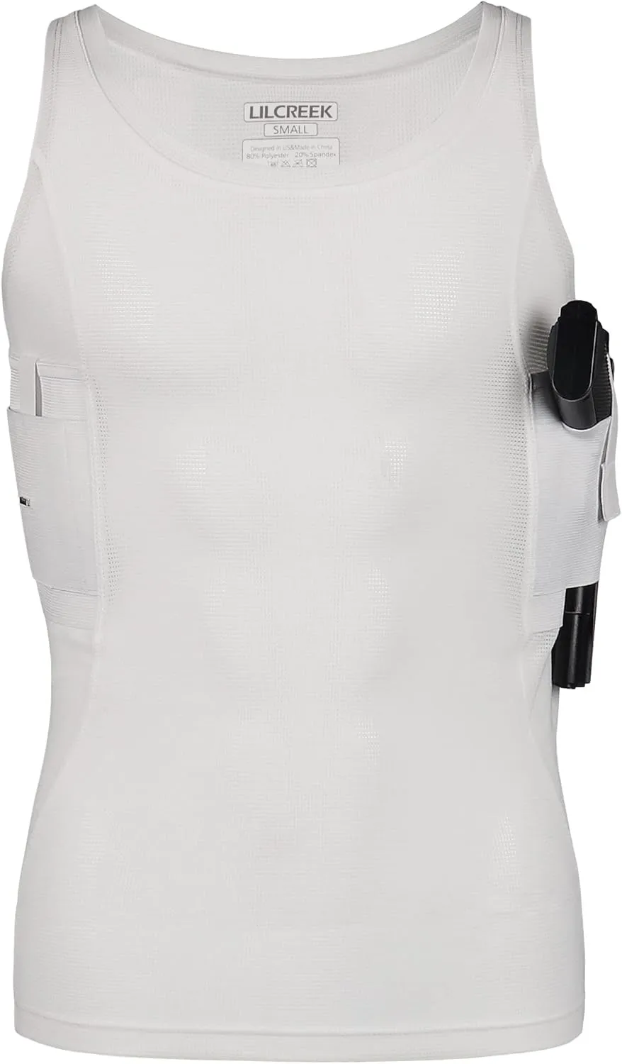 Lilcreek Scoop Neck Conceal Carry Shirts for Men: Undercover Concealed Carry Clothing with Gun Holster